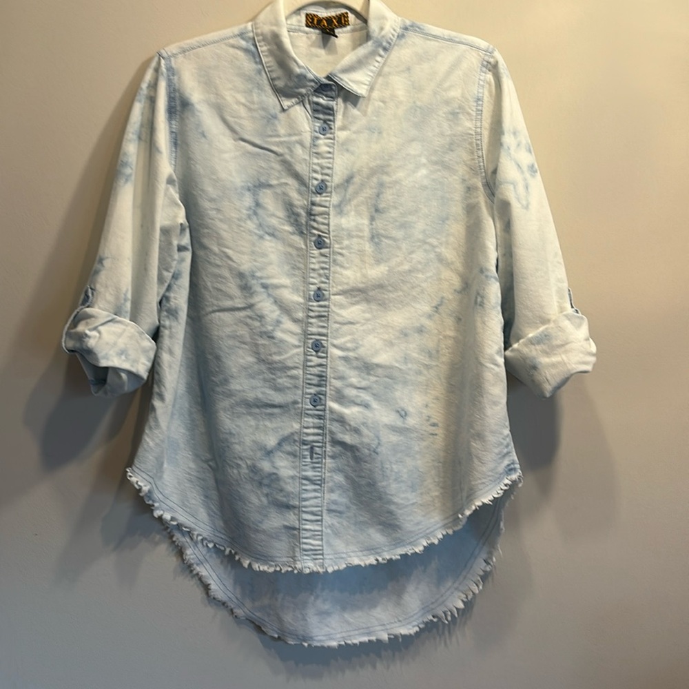 Acid wash button down
